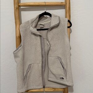 The North Face Cream Fleece Vest